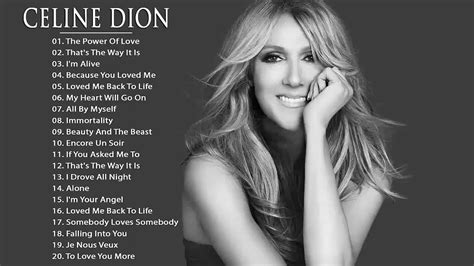 list of songs celine dion